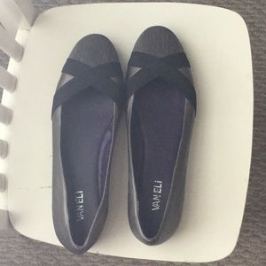 Van Eli Pewter Flats Size 10
